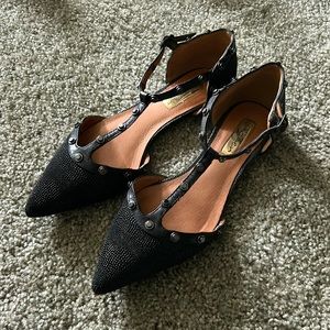 Halogen black studded flats